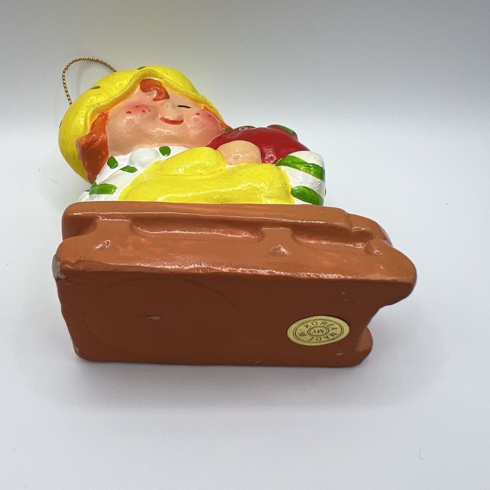 1981 Strawberry Shortcake Apple Dumplin American Greetings Paper Mache Ornament - Picture 5 of 10
